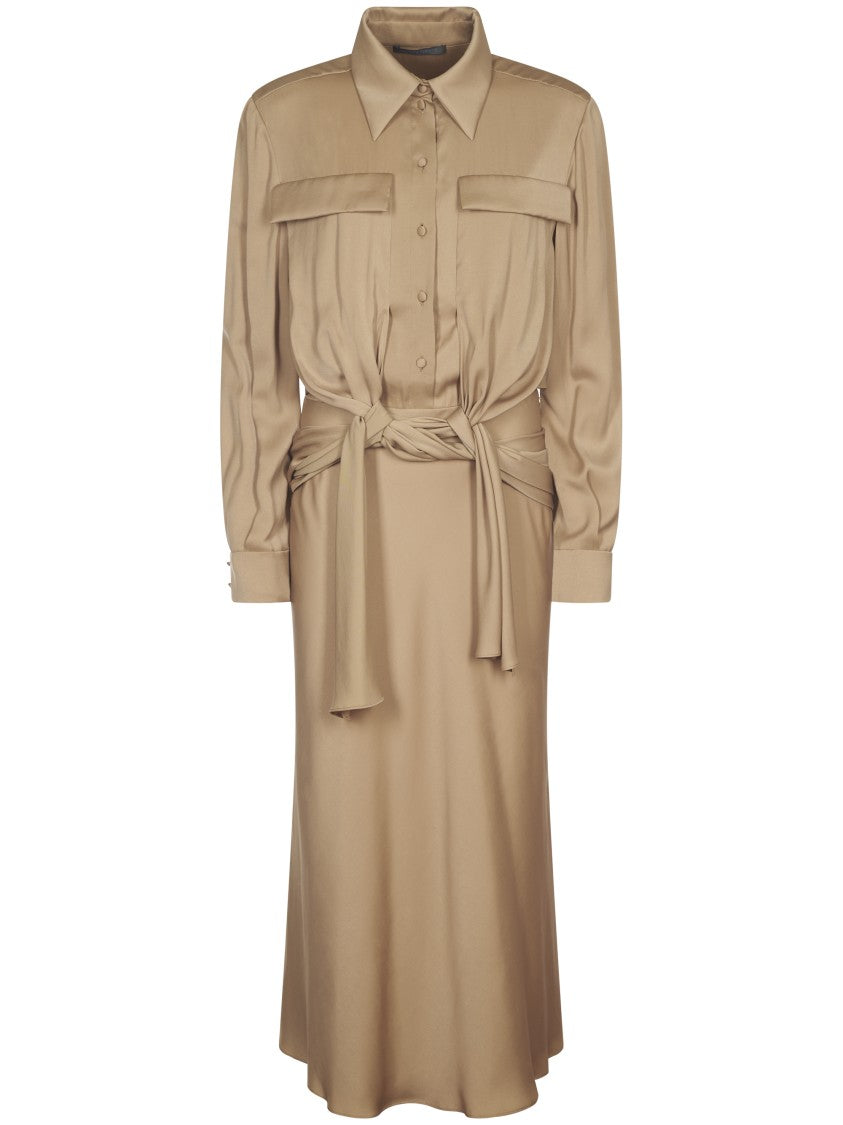 Alberta Ferretti Classic Midi Shirt Dress