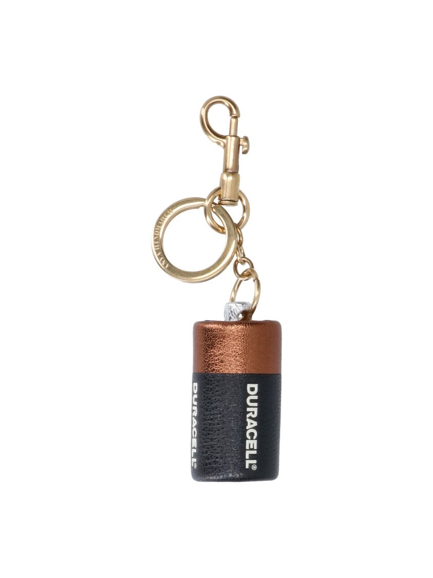Anya Hindmarch Black Duracell Goat Leather Key Charm