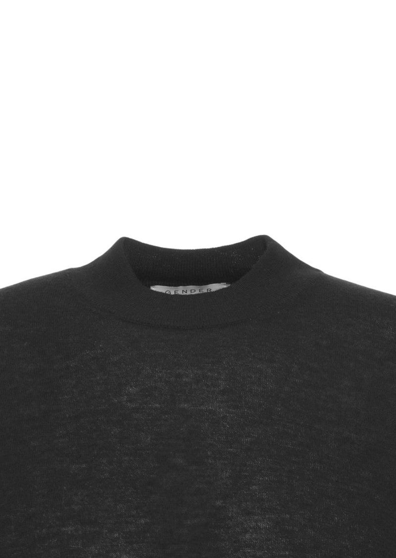 Gender High Collar Slim-Fit Knit Sweater In Fabric