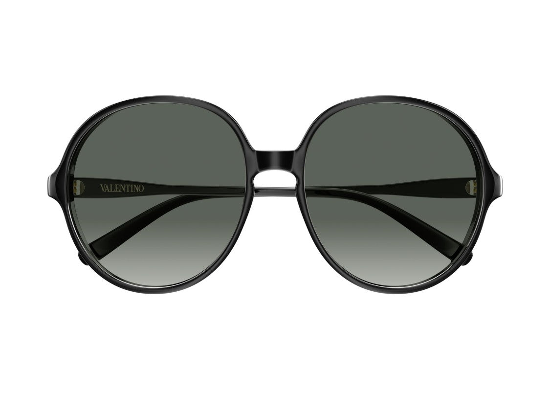 Valentino Gold Black Vg0017s Glossy Acetate Gradient Sunglasses
