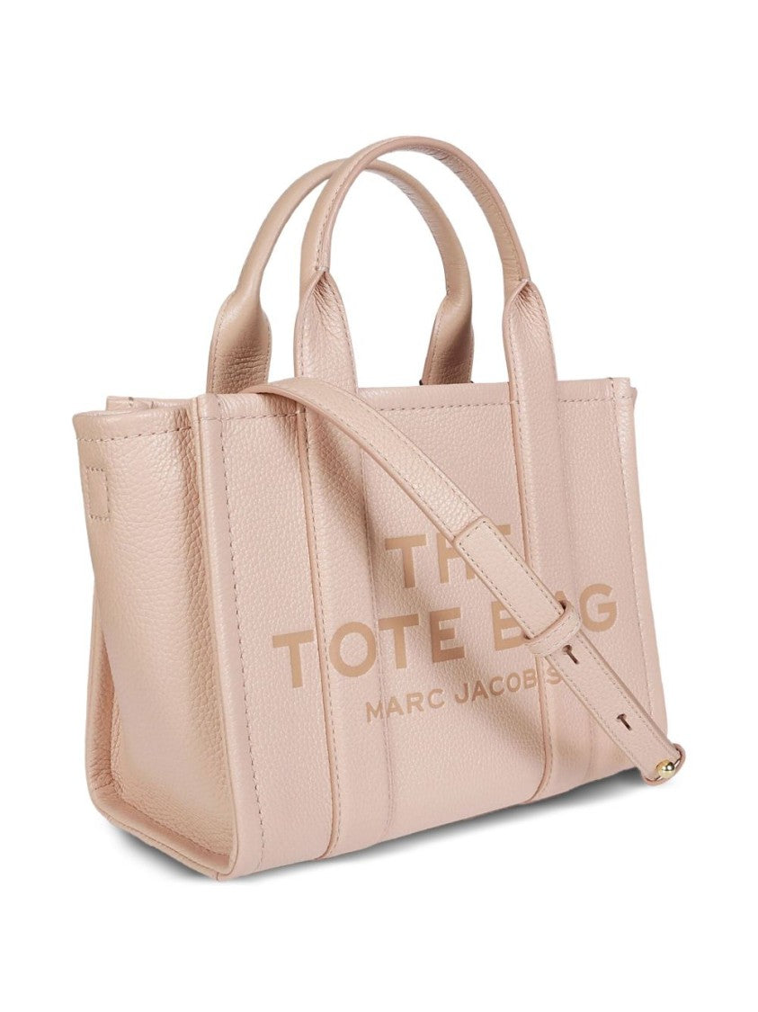 Marc Jacobs Pink Front Logo Leather Tote Bag
