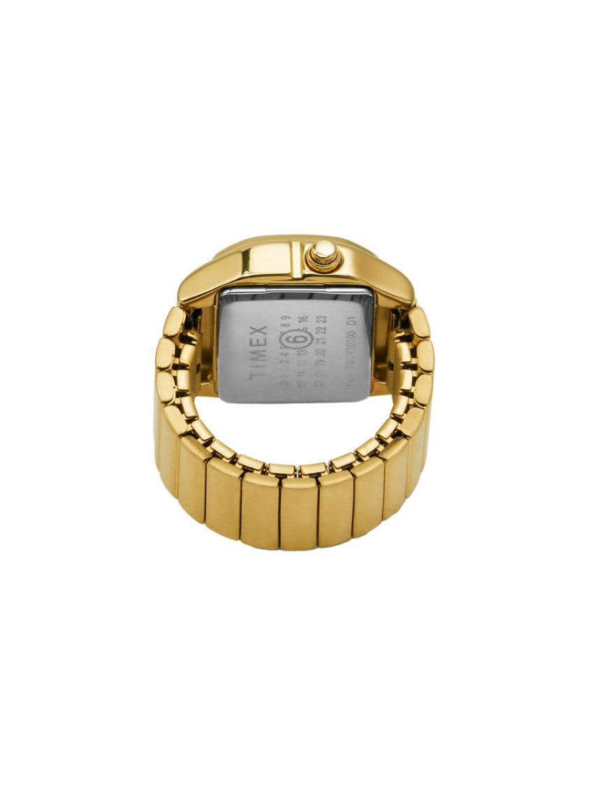 Timex X Mm6 By Maison Margiela Gold T80 Steel Digital Ring Watch