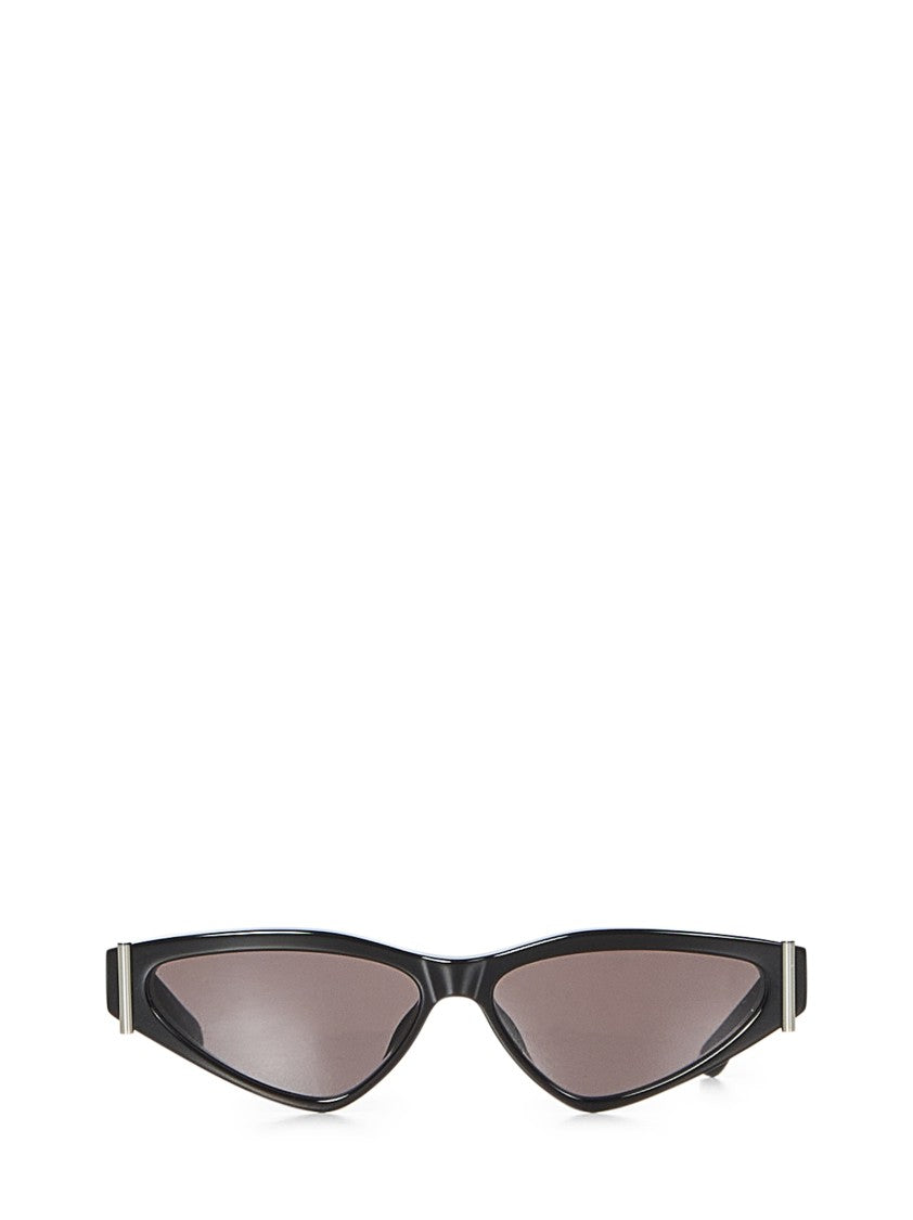 Alexander Mcqueen Cat-Eye Black Acetate Sunglasses With Metal Temples