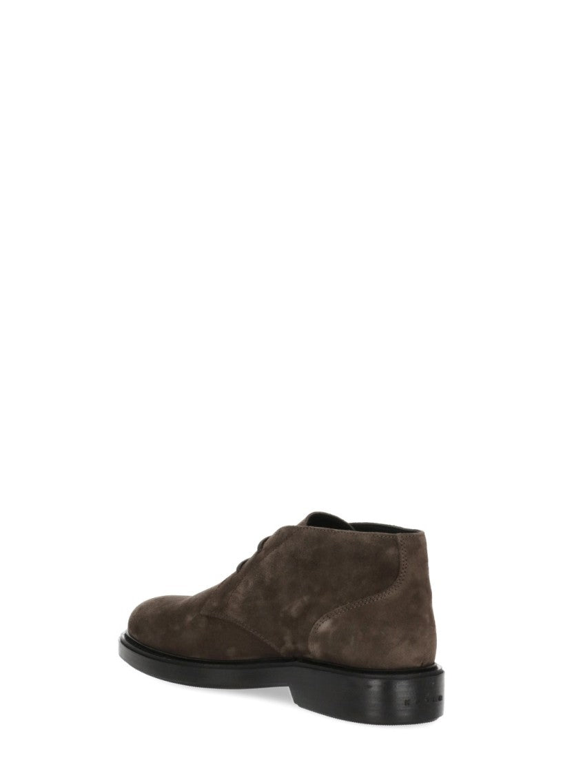 Hogan Brown Suede Lace-Up Shoes