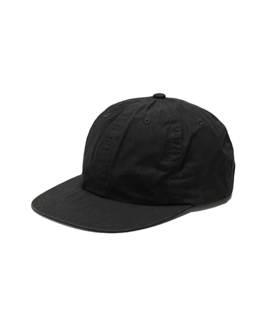Kijima Takayuki Minimalist Black Cotton Cap With Classic Six-Panel Design