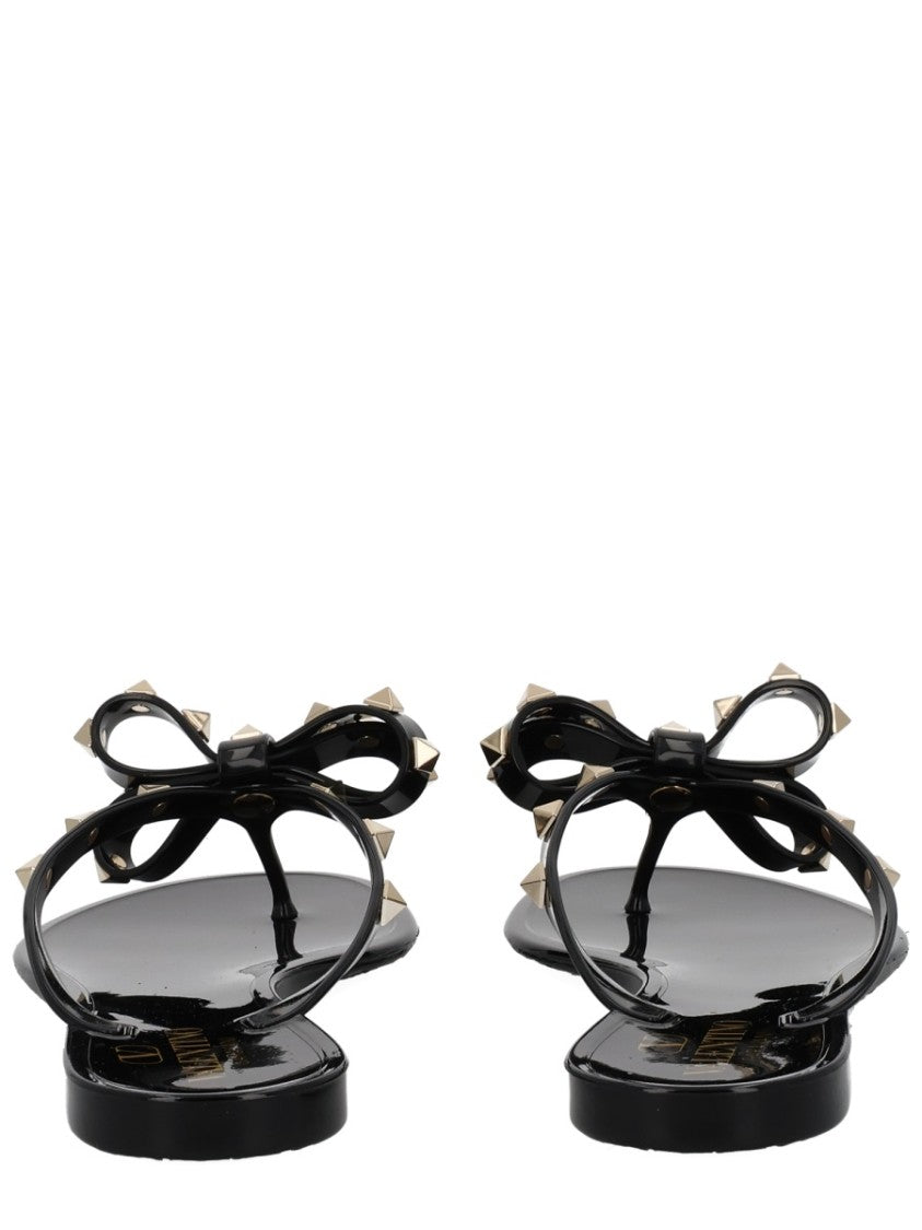 Valentino Garavani Rockstud Pyramid Studded Thong Sandals