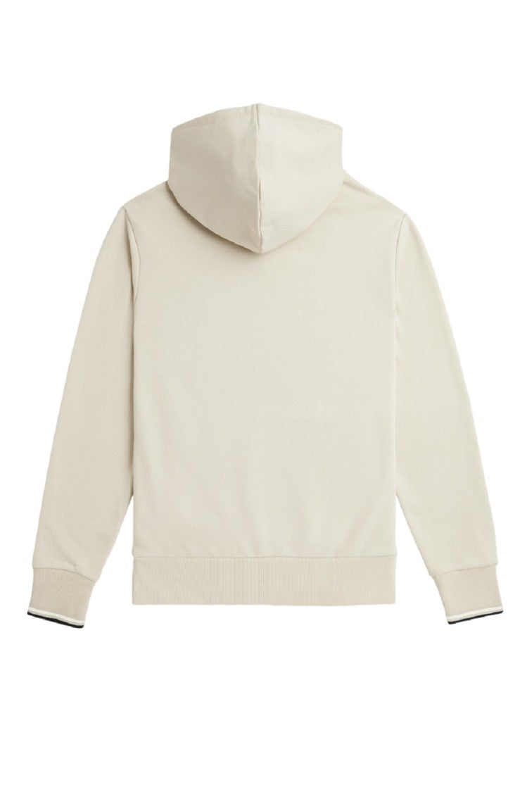 Fred Perry Cotton-Blend Hoodie Double Stripe Drawstring Detail