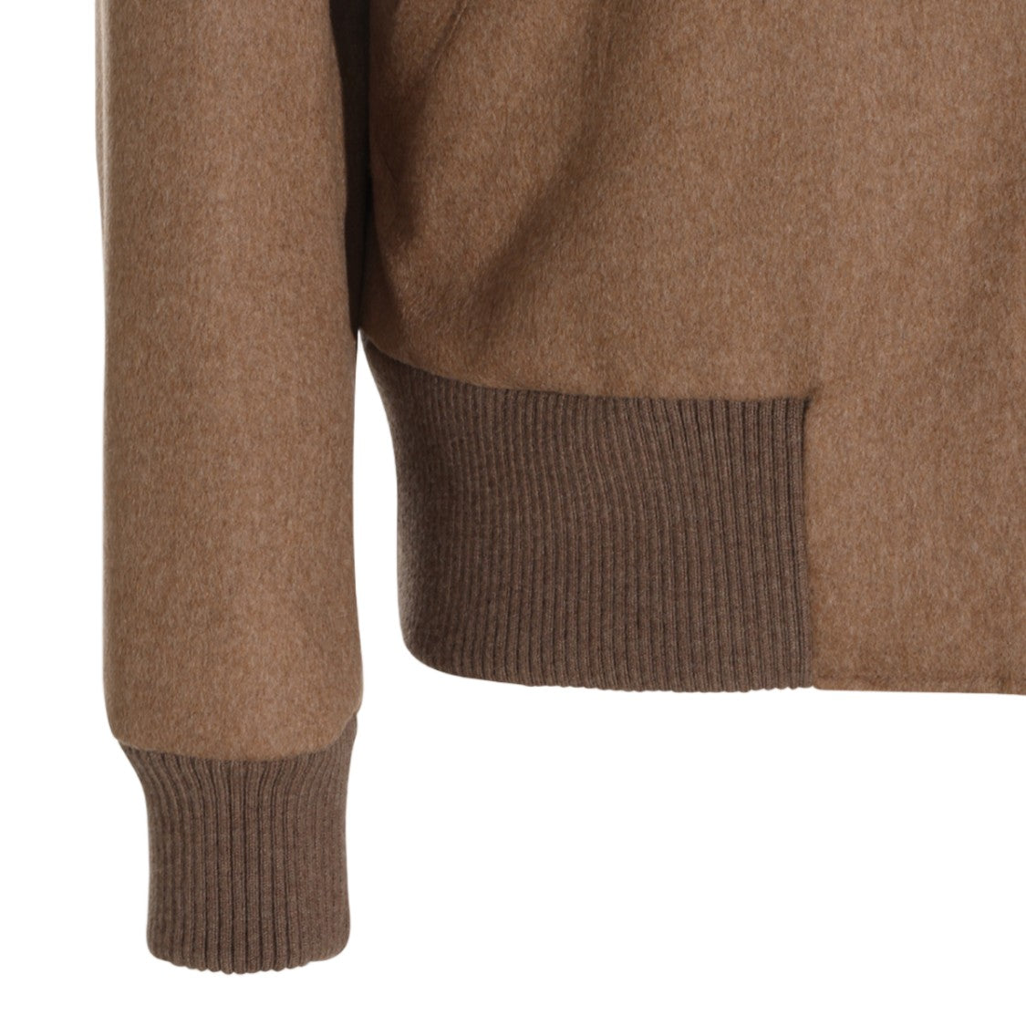 Lardini Bomber Jacket With Ribbed Cuffs And Smooth Texture