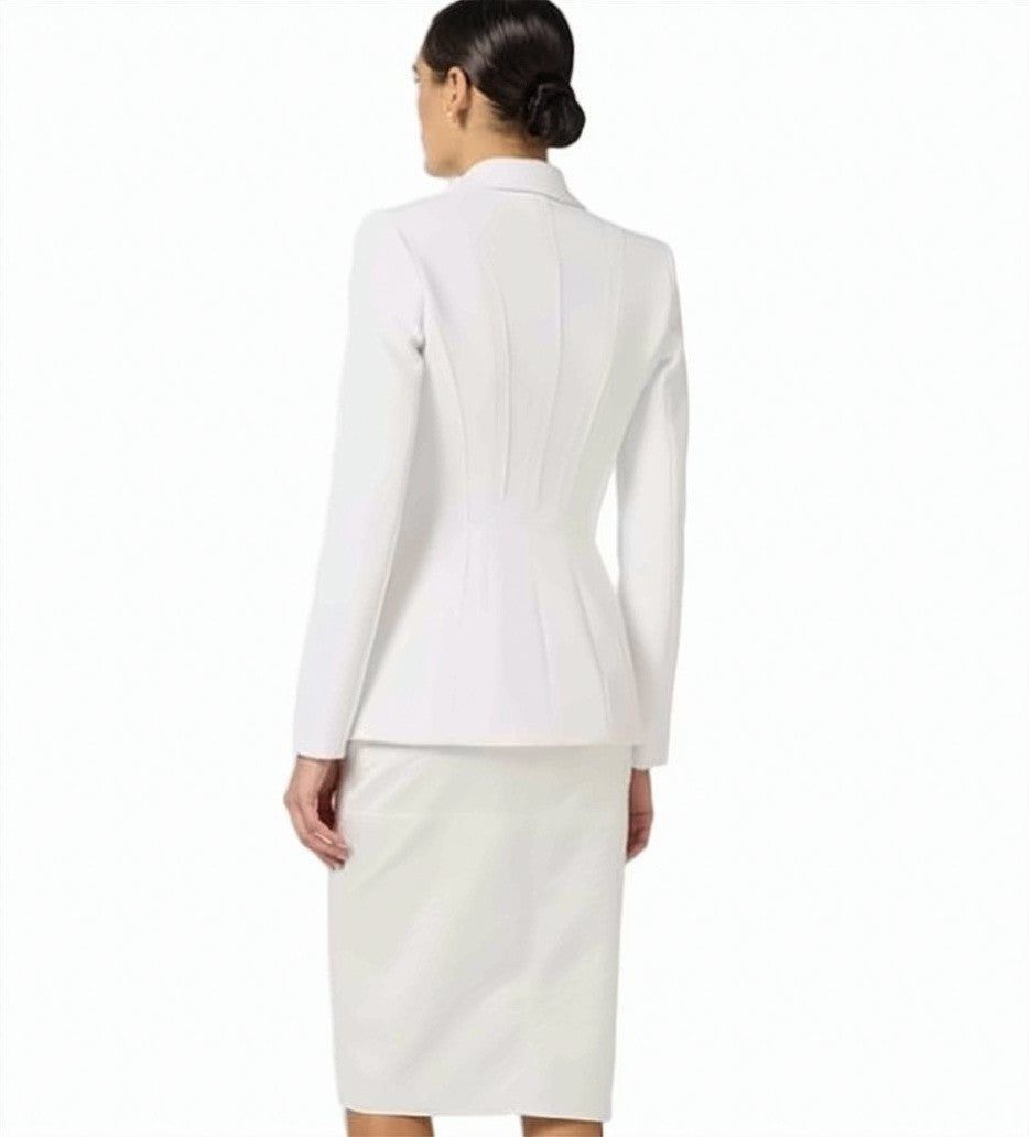 Elisabetta Franchi Stretch Crepe Structured Jacket