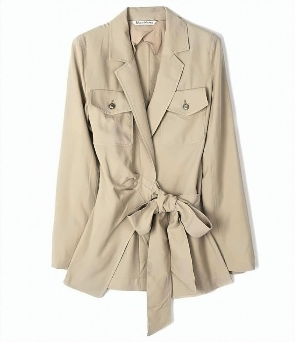 Max Mara Tailored Silk Jacket With Notched Lapel