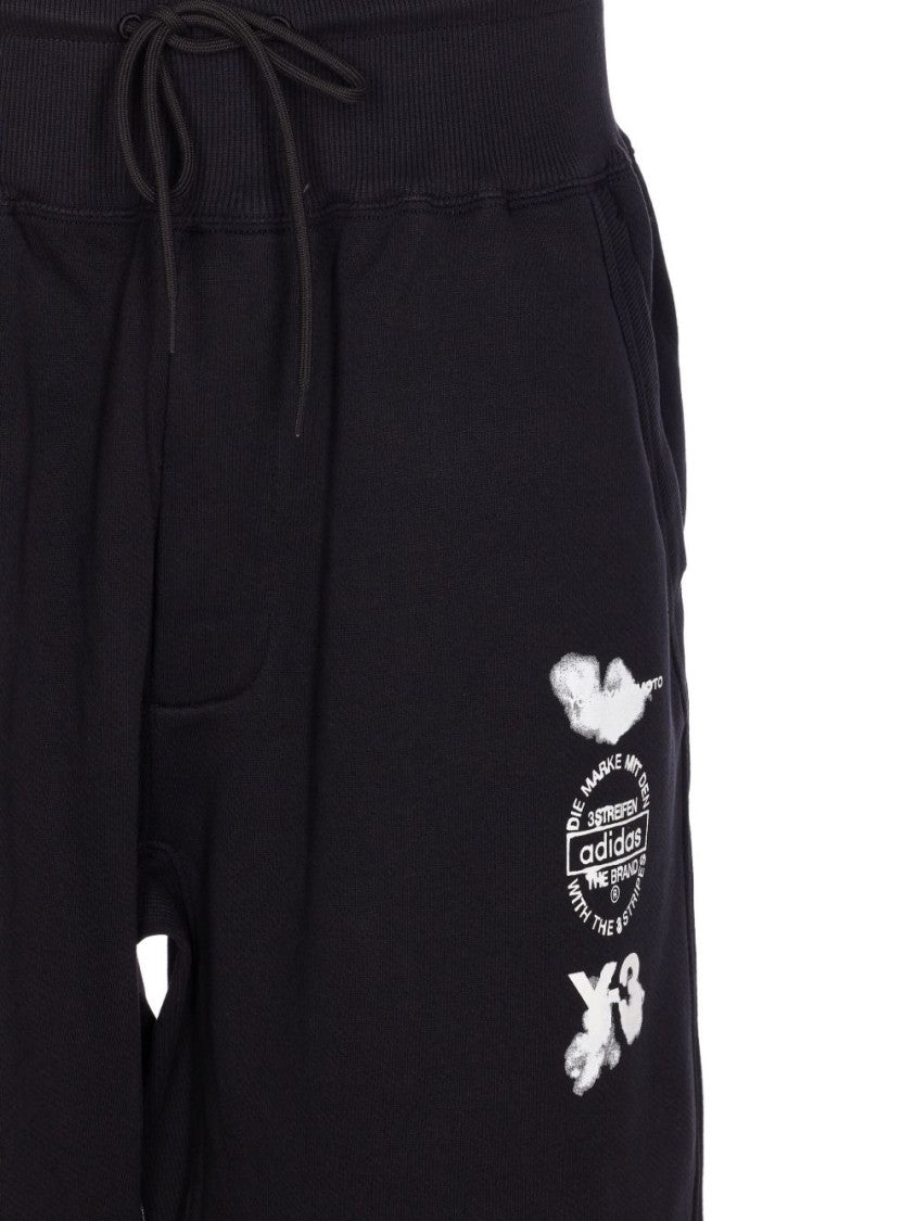 Y-3 Graphic Logo Joggers With Drawstring Closure