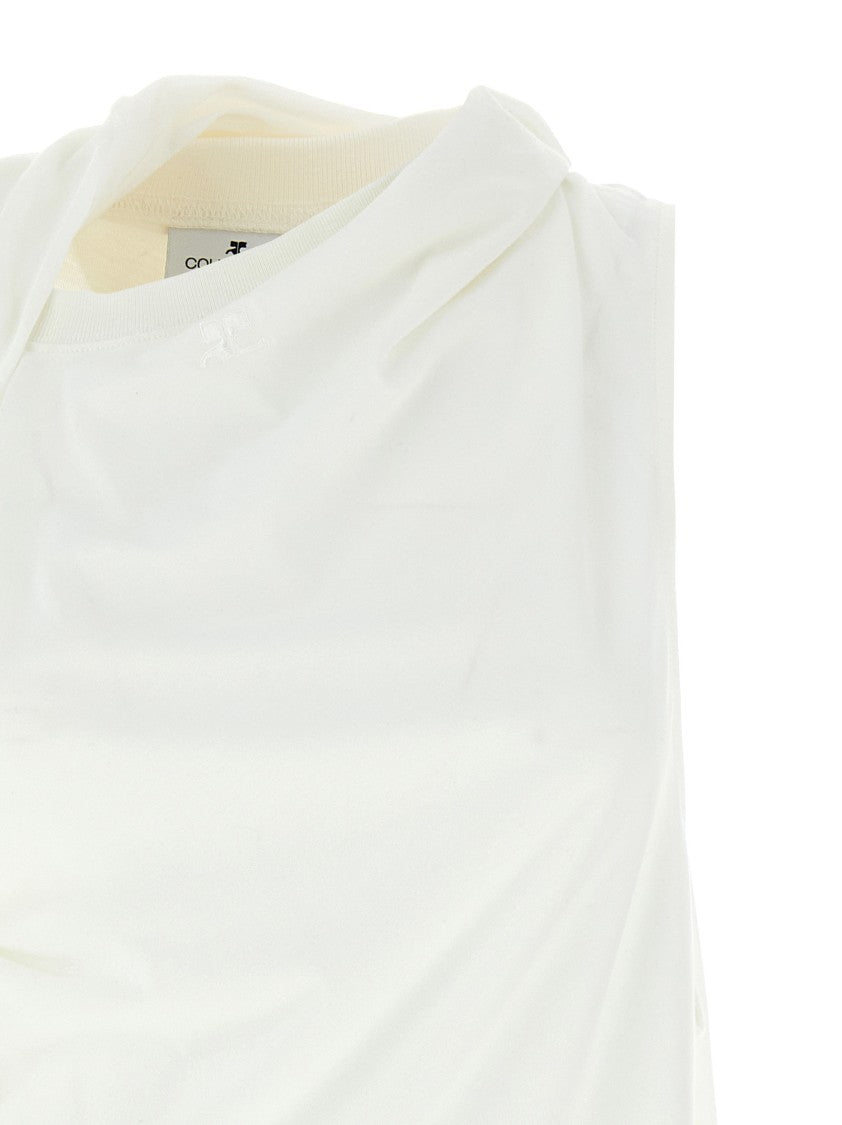 Courrèges Asymetrique Off The Shoulder' T-Shirt