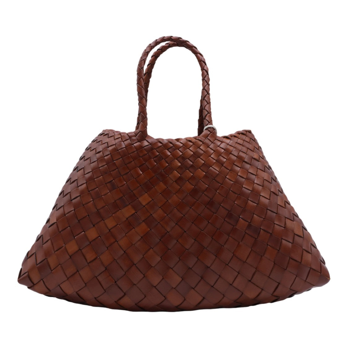 Dragon Diffusion Woven Leather Tote Bag With Braided Handles
