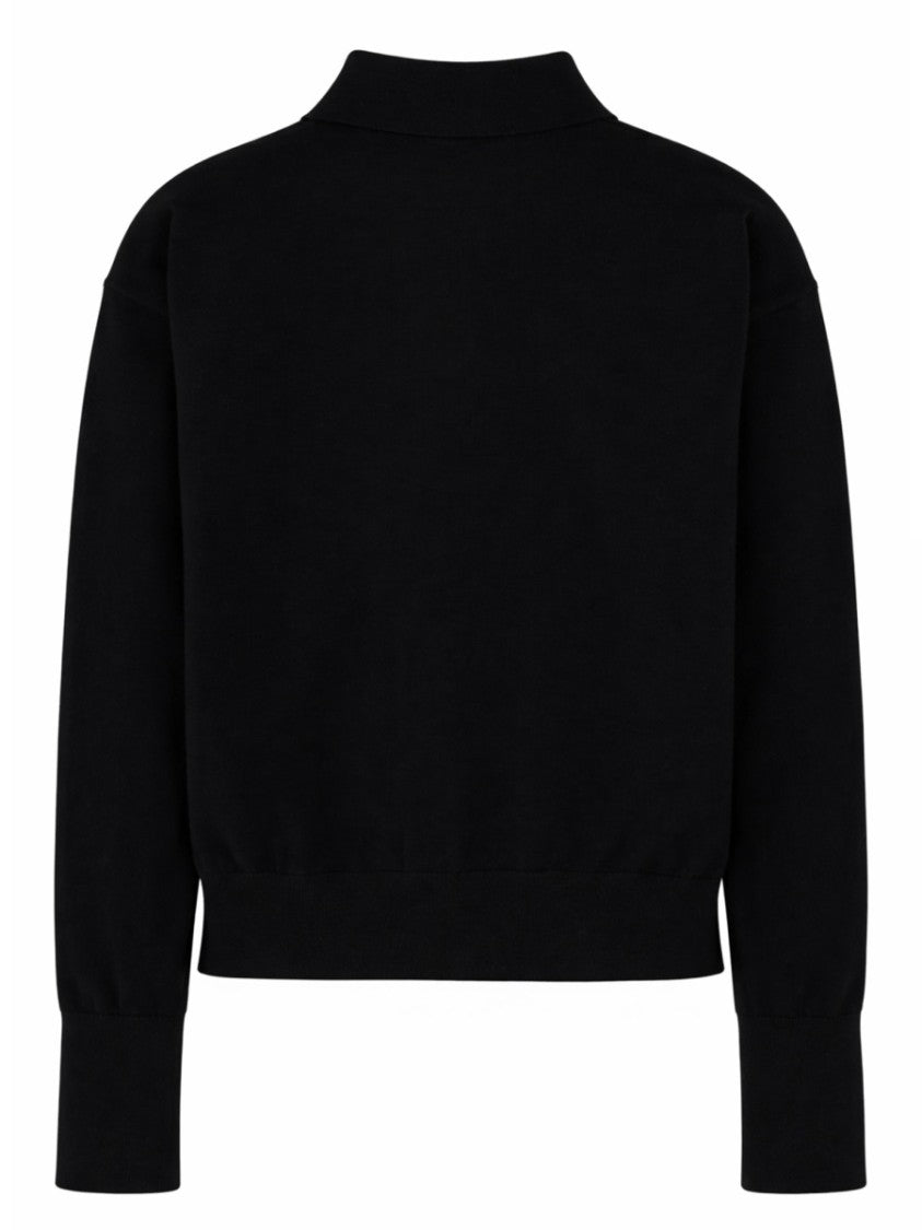 Max Mara Cropped Cardigan With Classic Collar And Button-Down Front