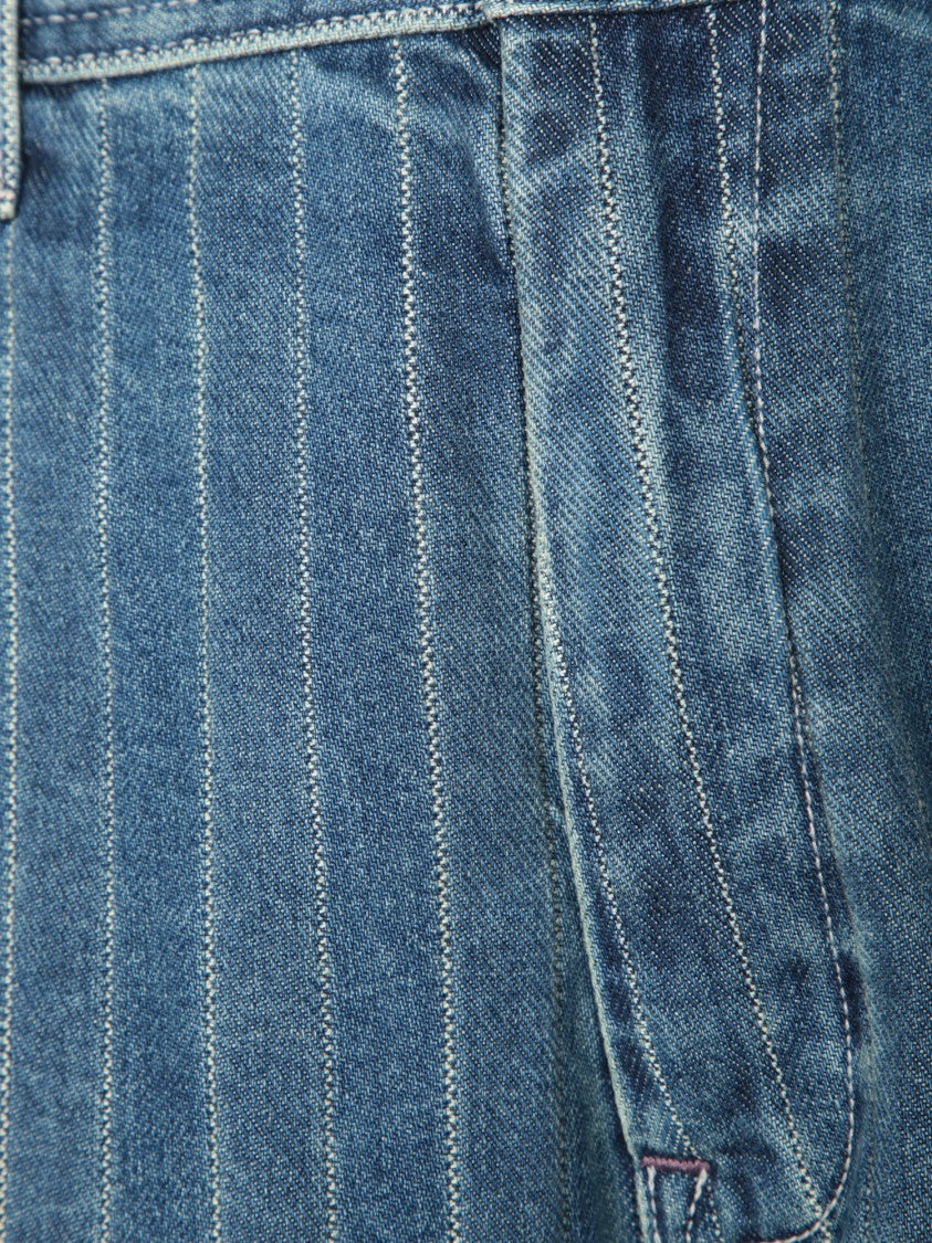 Paul Smith Wide-Leg Jeans With Vertical Stripes