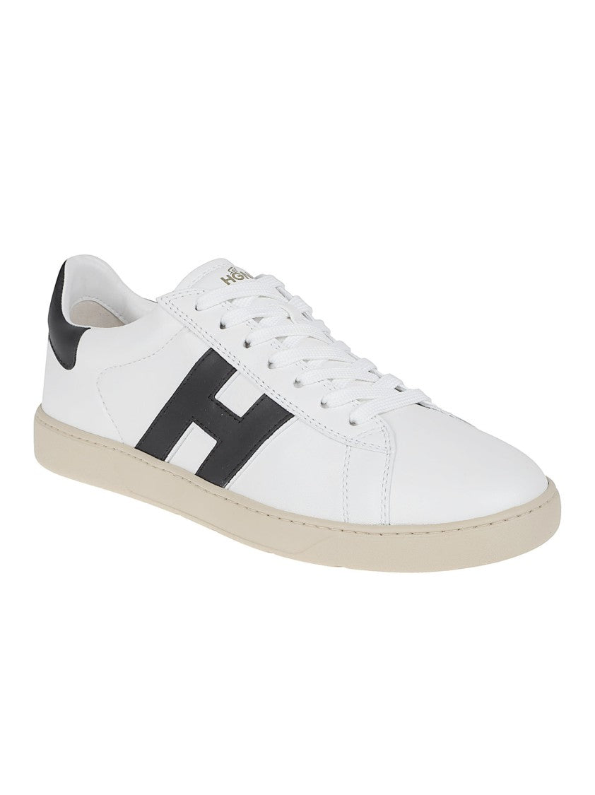 Hogan Low-Profile Nappa Sneakers With Monogram Tread