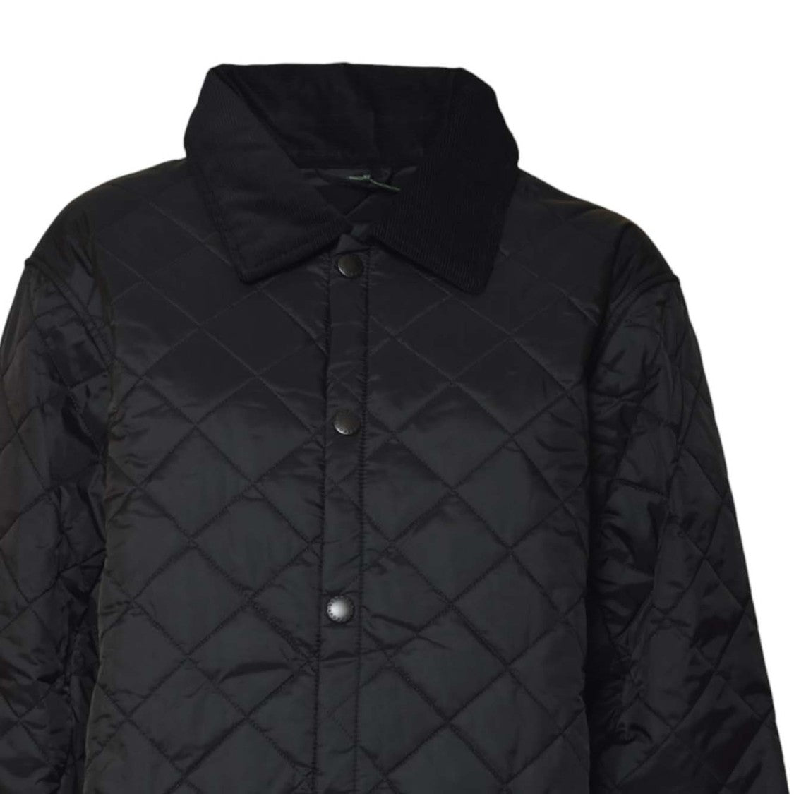 Barbour Quilted Jacket With Classic Collar And Snap Button Closure