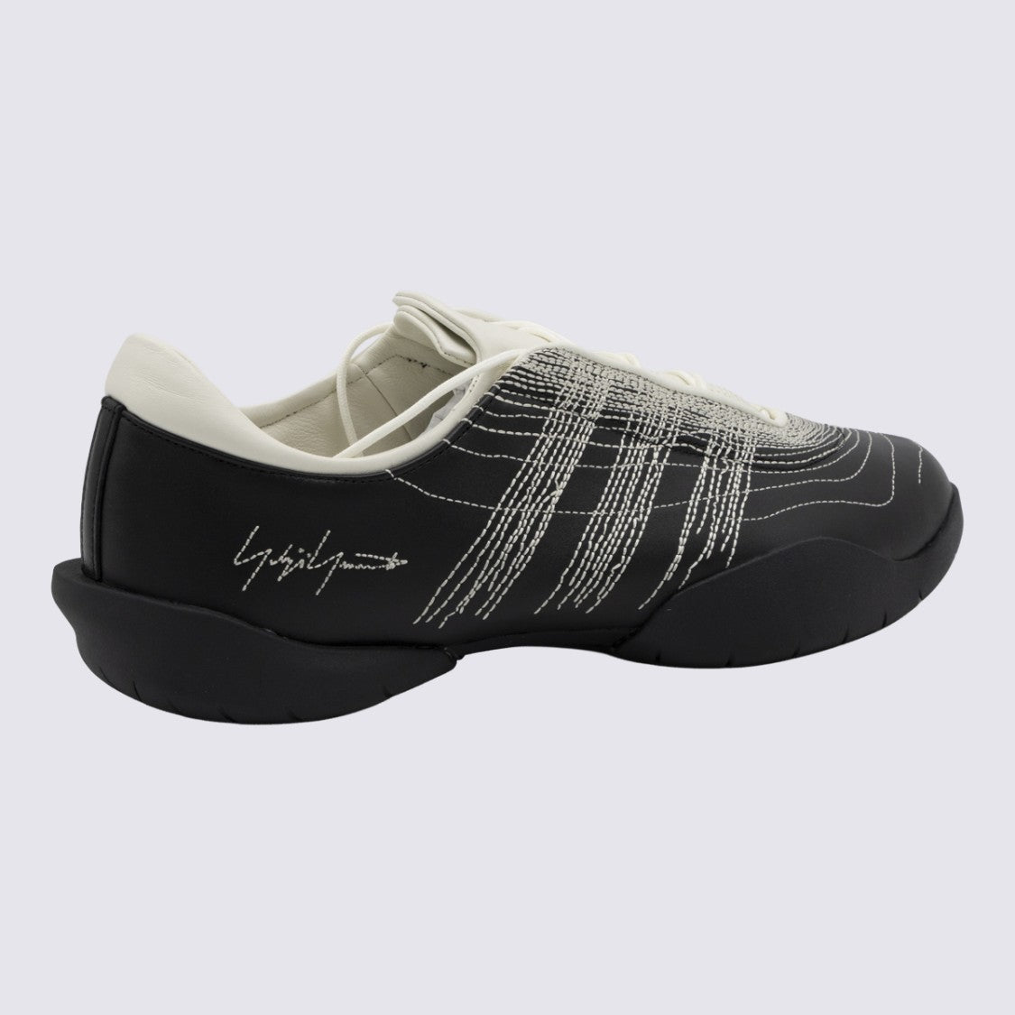 Y-3 Low-Profile Sneakers With Textured Stitching And Signature Detail
