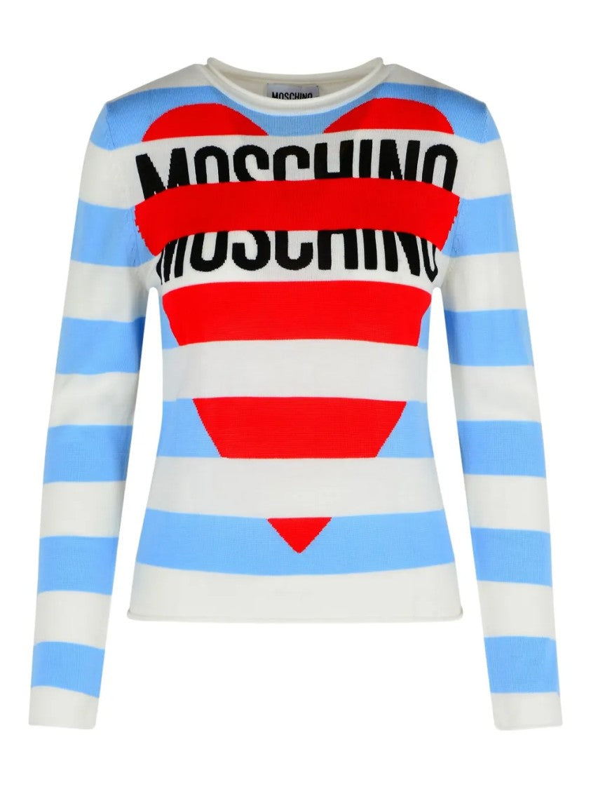Moschino Fitted Knitwear Top With Classic Design