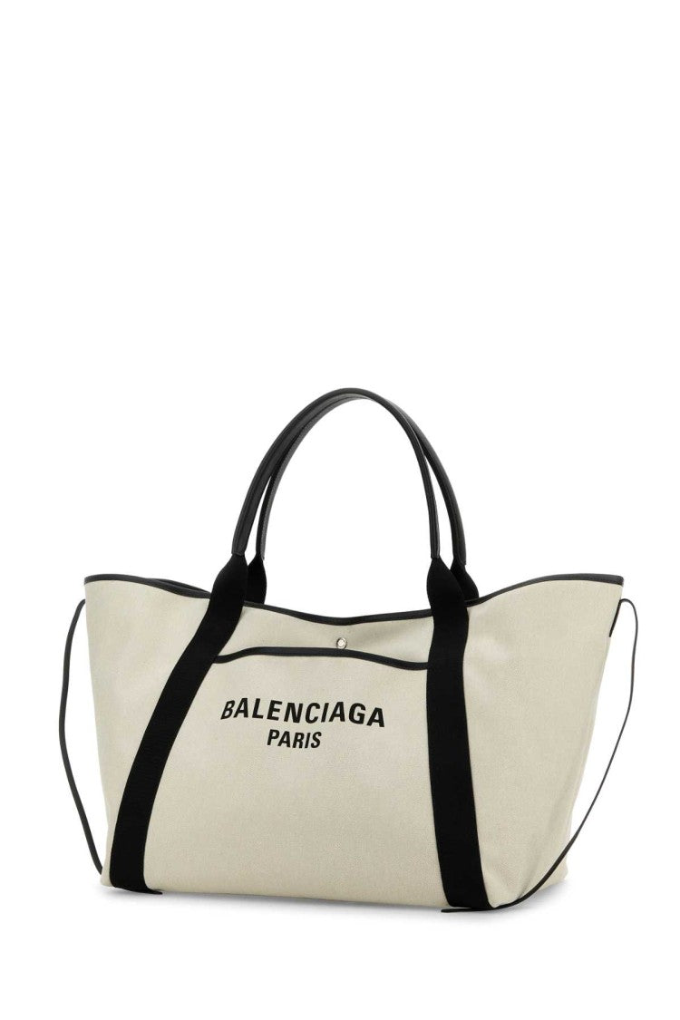 Balenciaga Sand Canvas Large Biarritz Shopping Bag