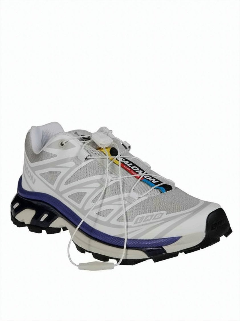 Salomon Breathable Textile Sneakers With Geometric Overlays