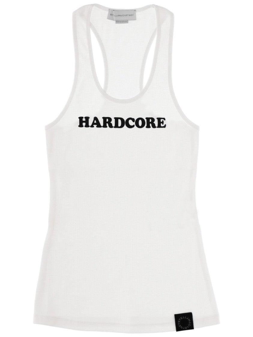 Stella Mccartney Hardcore Fitted Ribbed Chest Graphic Cotton Tank Top