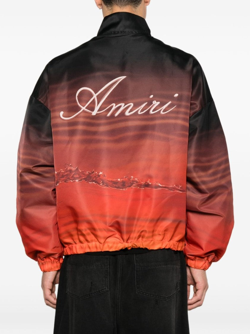 Amiri Multicolor Palms Print Gradient Bomber Jacket