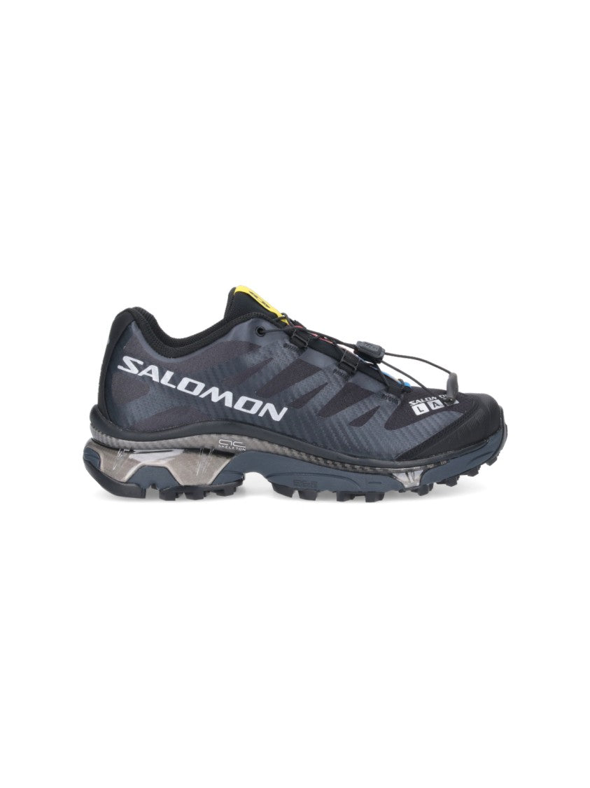Salomon Technical Black Mesh Sneakers With Tpu Details