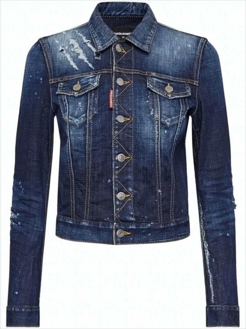 Dsquared2 Cropped Denim Jacket