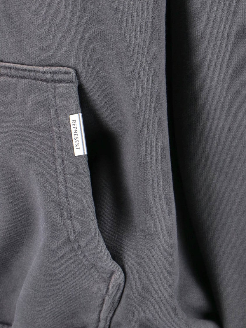 Represent Grey Cotton Hoodie