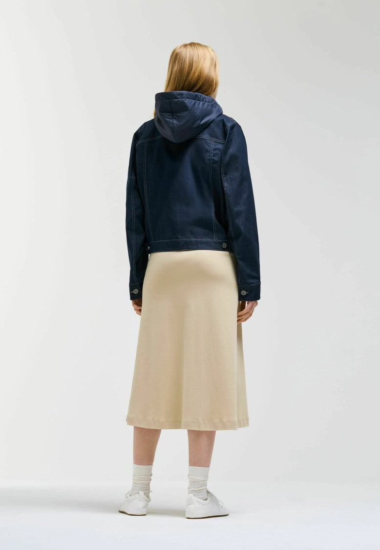 Colmar Navy Blue Hooded Denim Jacket