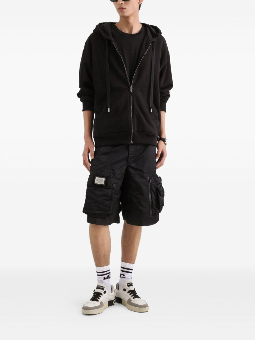 Dolce & Gabbana Black Round Logo Patch T-Shirt