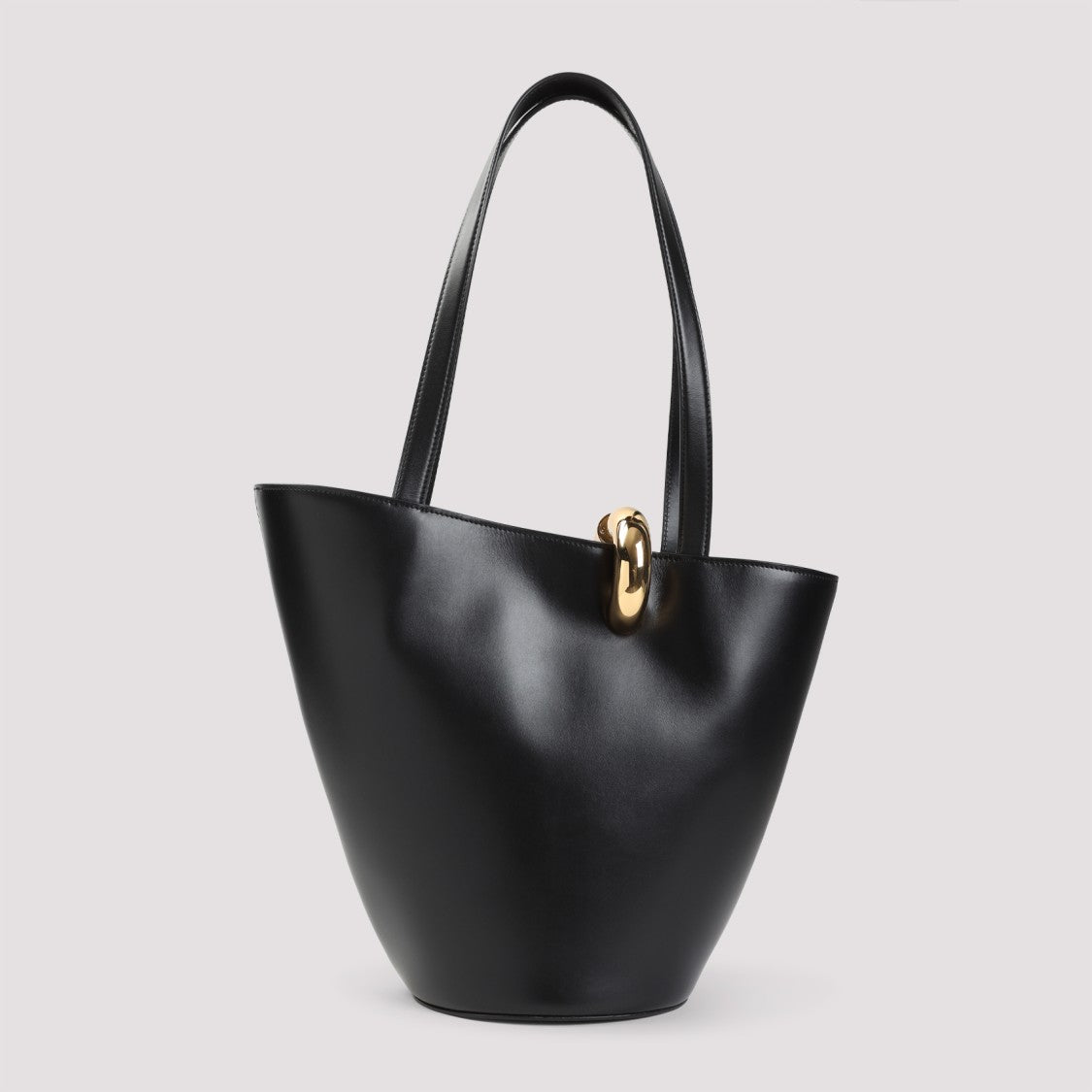 Jacquemus Structured Black Calf Leather Handbag