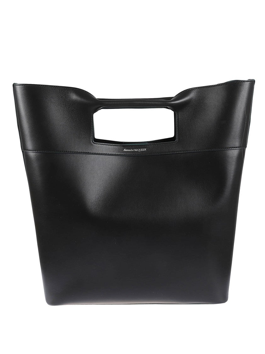 Alexander Mcqueen Structured Leather Bag With Design