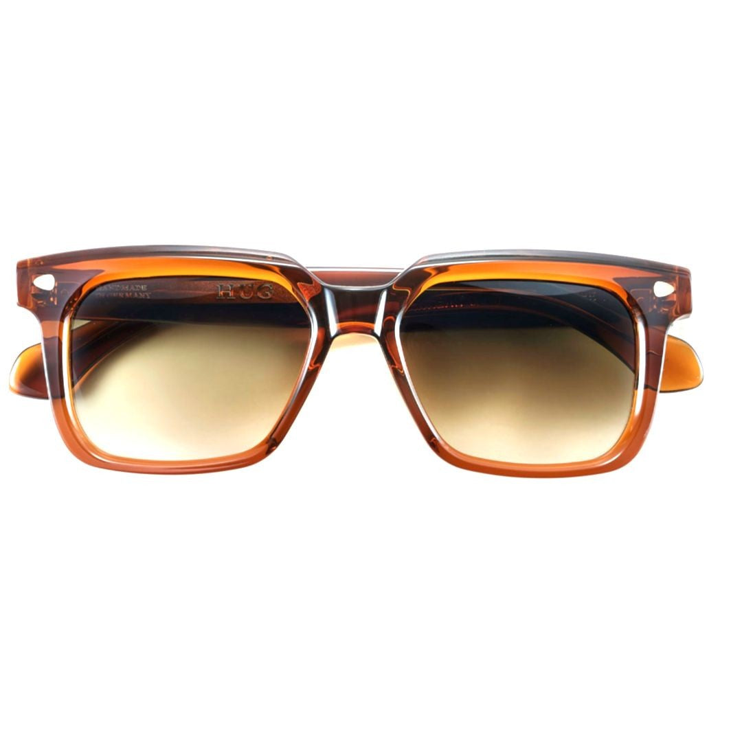 Hug Little Jhonson Translucent Amber Square Frame Sunglasses With Gradient Lenses