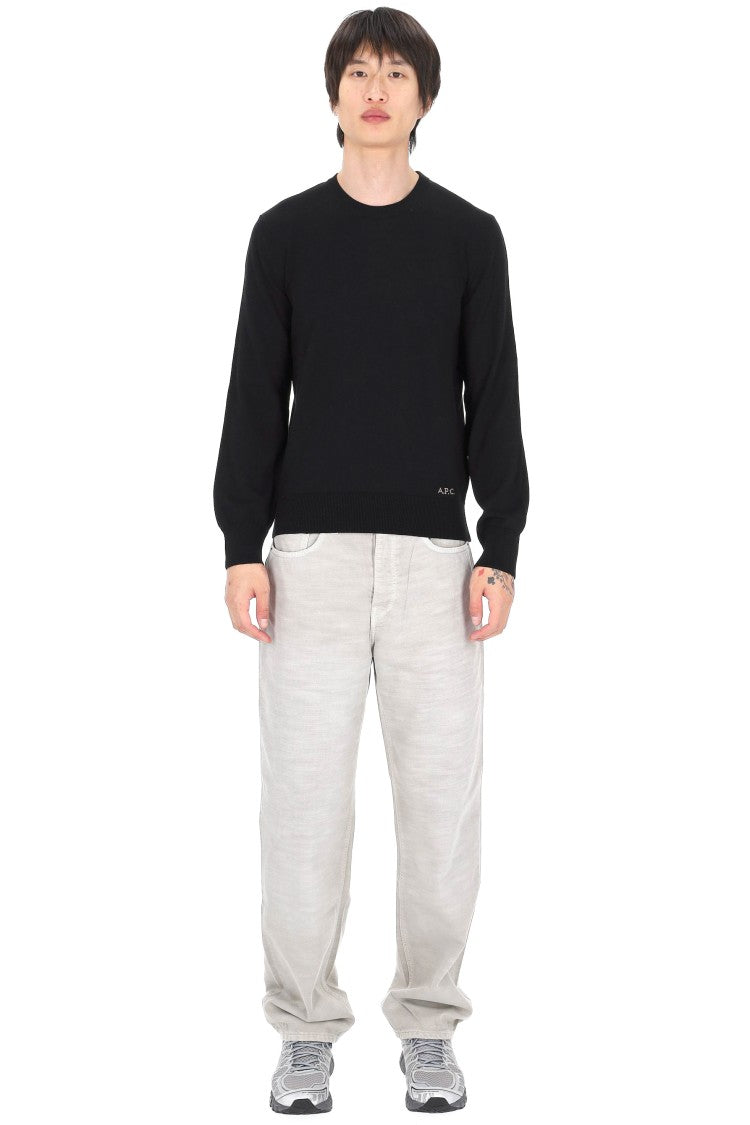 A.P.C. Side Logo Cotton Crewneck Sweater