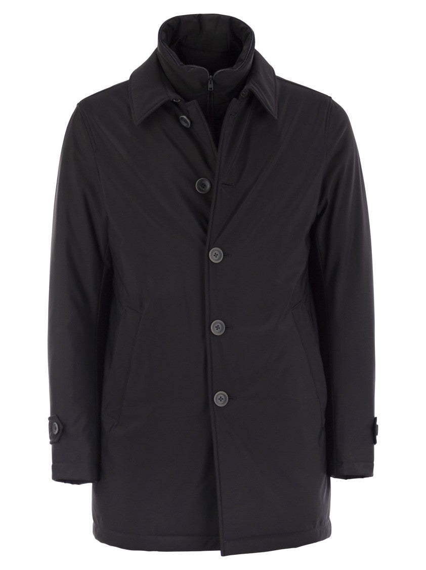 Herno Long Down Jacket With Buttons