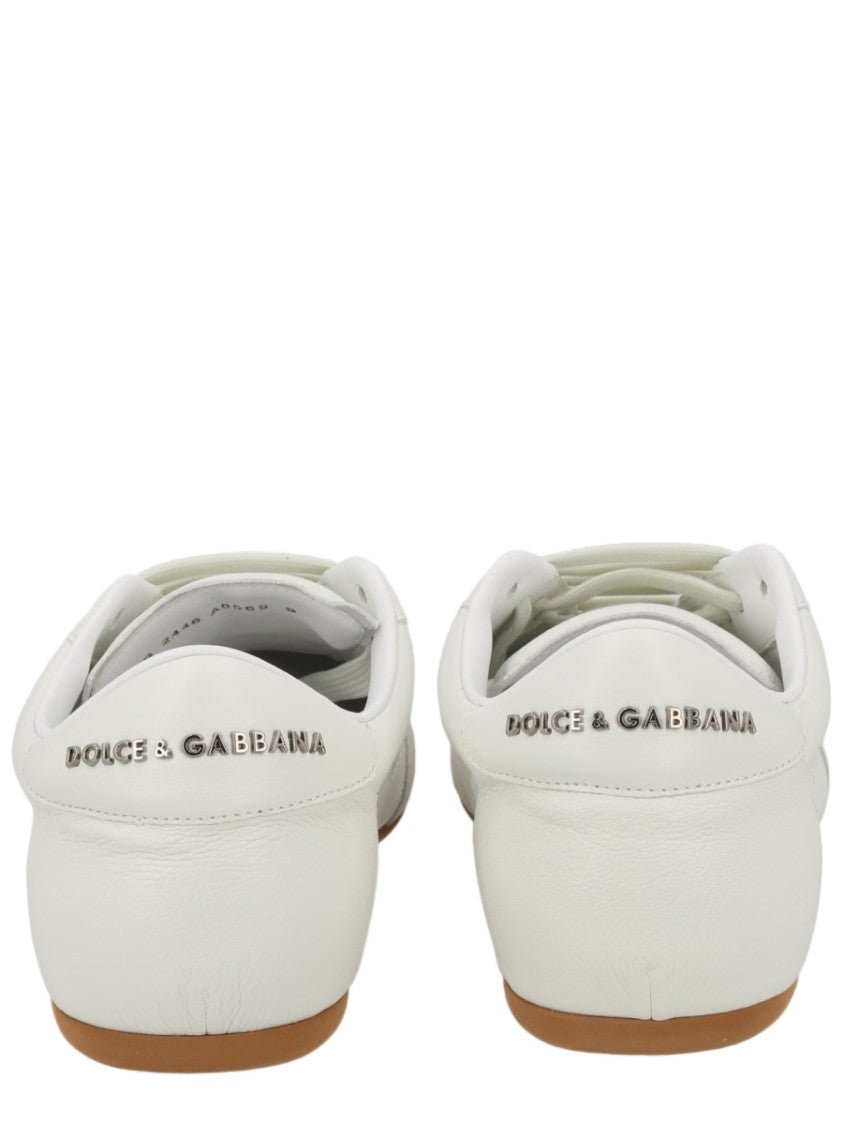 Dolce & Gabbana Ginnica Soft Minimalist White Leather Sneakers