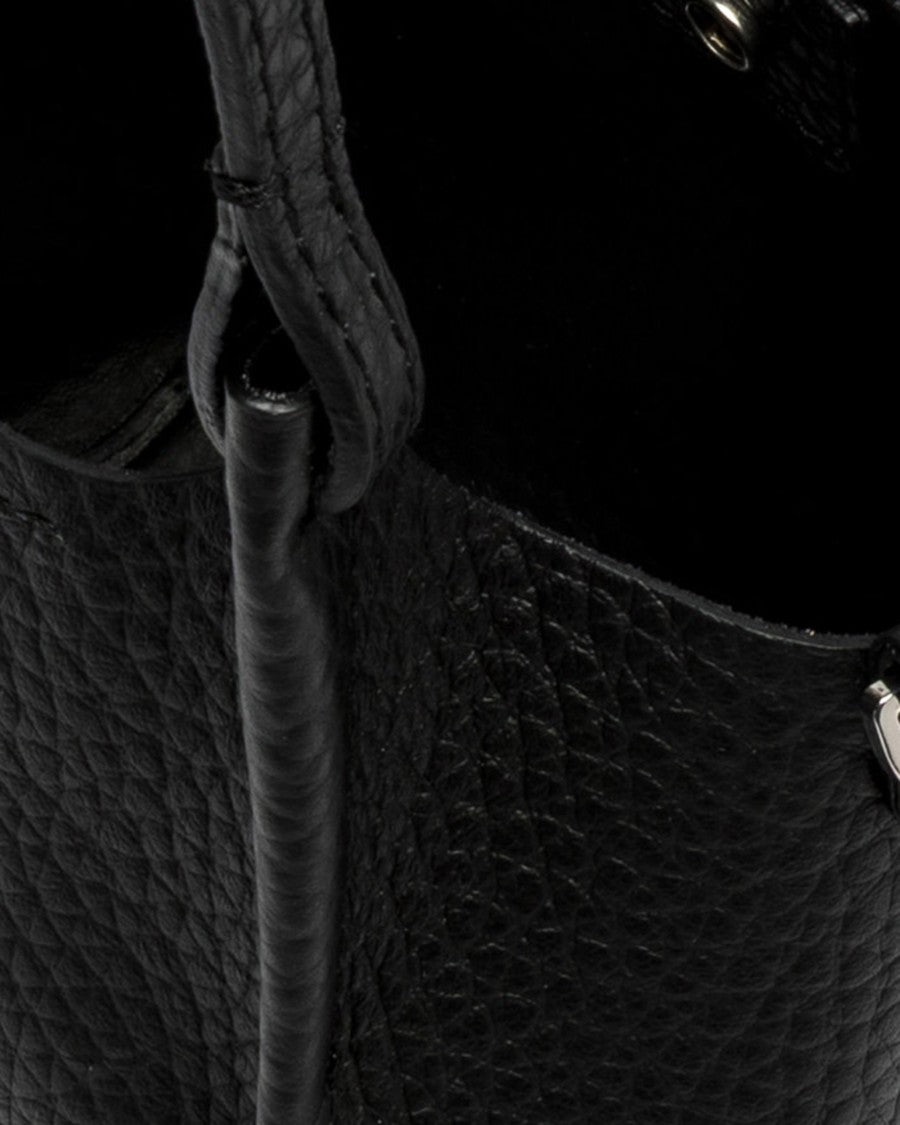 Gianni Chiarini Black Dua Leather Crossbody Bag