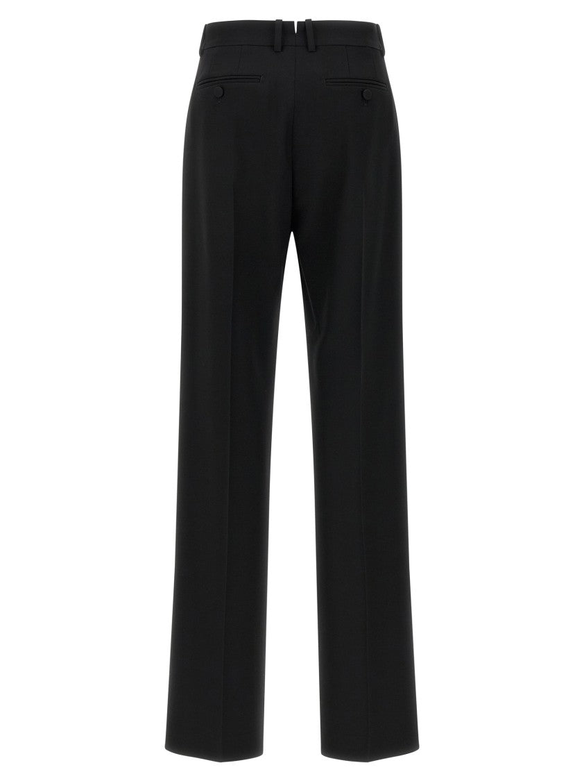 Tom Ford Straight Leg Tailored Trousers In Grain De Poudre Virgin Wool