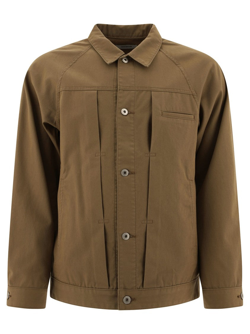 Nonnative Asymmetrical Design Trucker Jacket