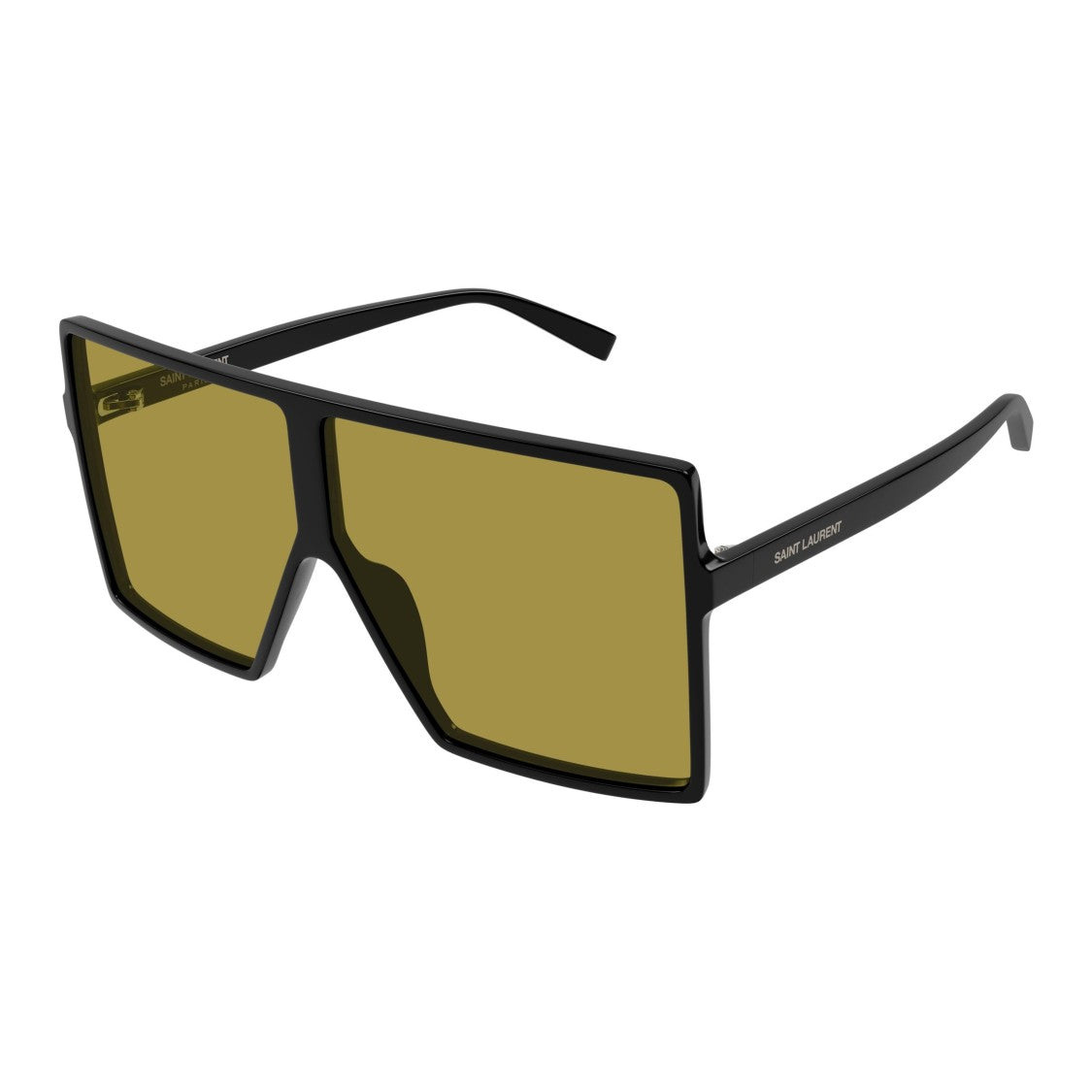 Saint Laurent Oversized Square Frame Sunglasses With Olive Tinted Lenses