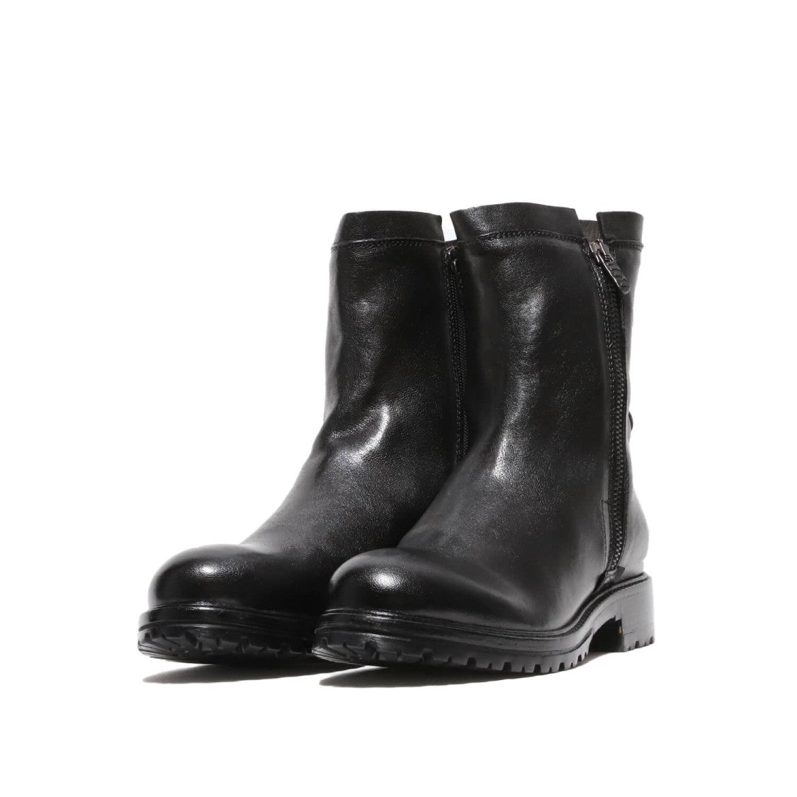 Hundred 100 Black Leather Ankle Boots