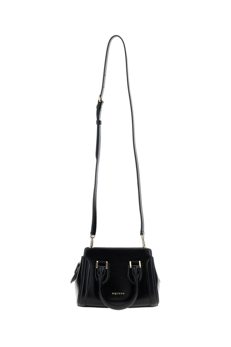 Alexander Mcqueen Compact Leather Shoulder Bag With Adjustable Strap