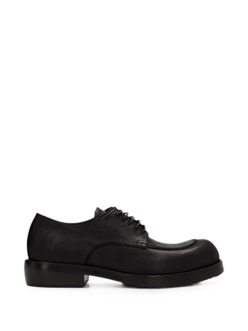 Dries Van Noten Lace-Up Flat Shoes With Rounded Toe And Matte Finish