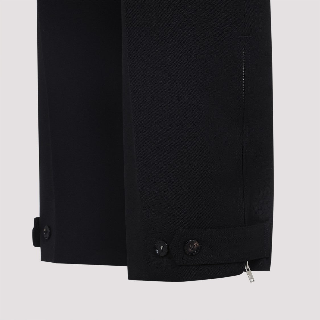 Bottega Veneta Black Wool Belted Trousers