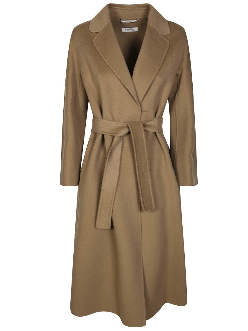 Max Mara Knee-Length Wool Coat With Classic Lapel