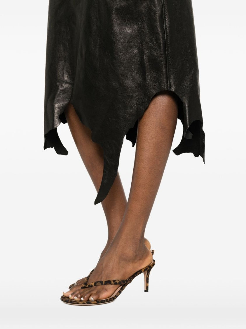 Diesel Black Silk And Nylon Pencil Skirt