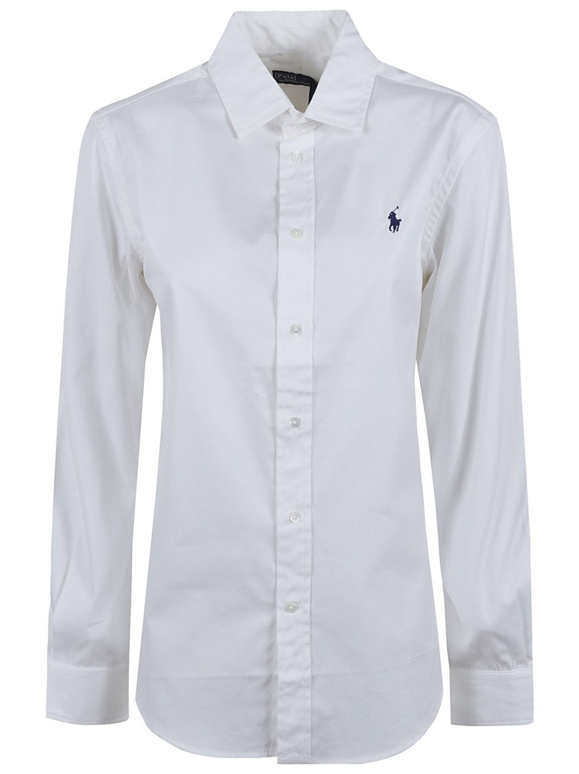 Polo Ralph Lauren White Poplin Button-Front Shirt
