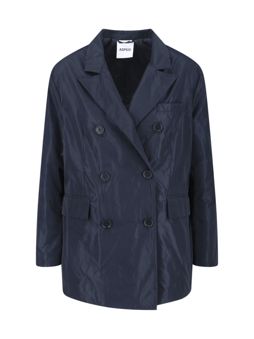 Aspesi "Korine" Double-Breasted Blazer – Navy